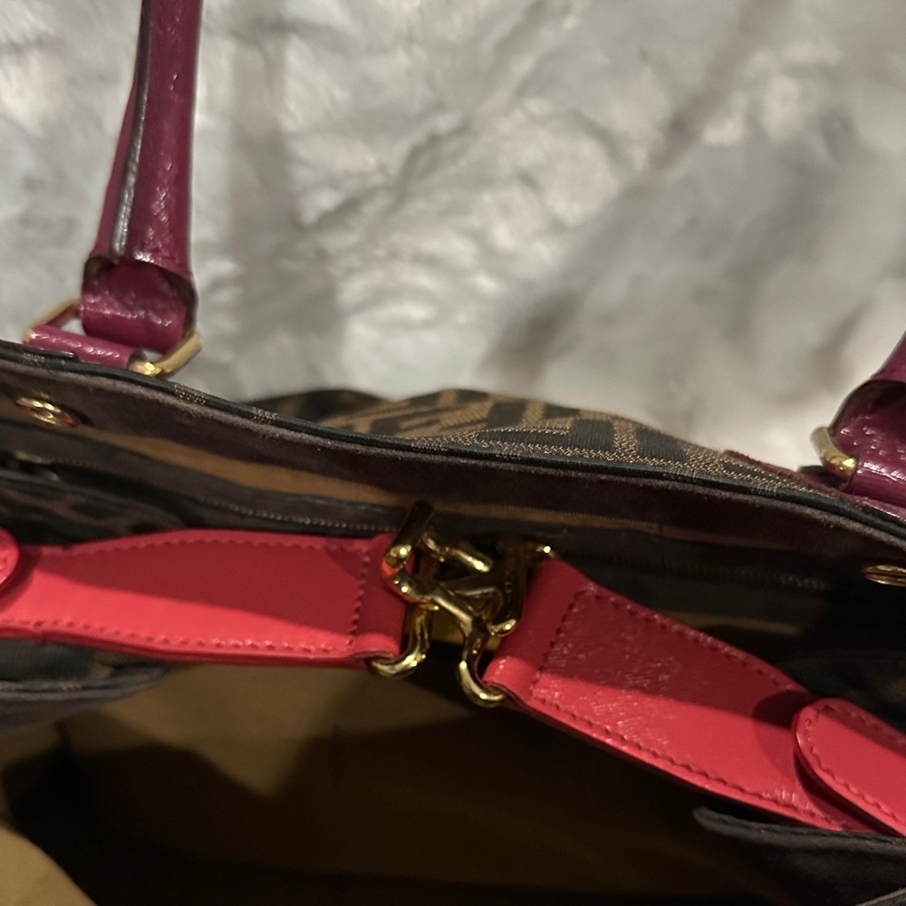 Fendi Zucca canvas bag, multicolored, canvas and leather chef de jour bag - Picture 6 of 14